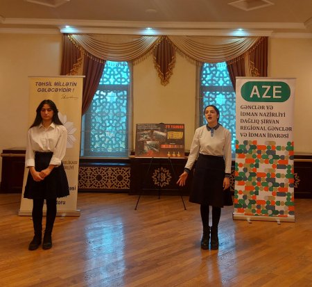 “20 Yanvar-Ümumxalq Hüzn Günü” nə həsr olunmuş məktəbli gənclər arasında  bədii qiraət müsabiqə keçirilib